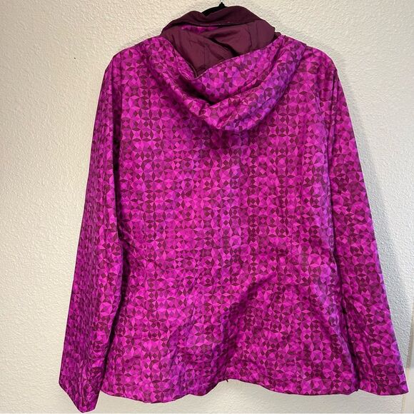 Columbia Womens Outer West Interchange Jacket Bright Plum Print Large - Picture 10 of 15